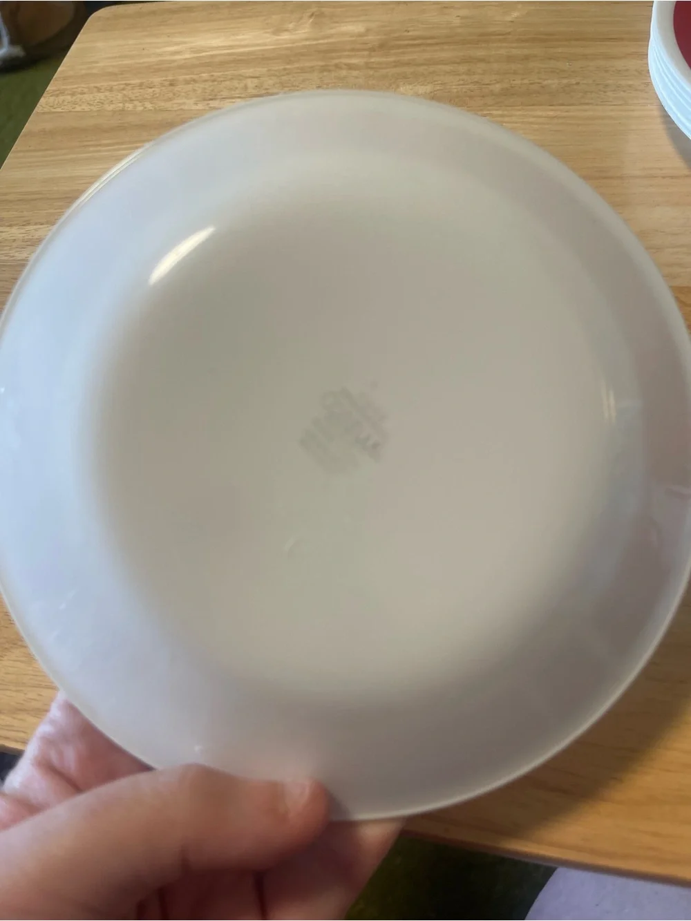 Lot of 7 Corelle Urban Red Bread Butter Plates 6.75” Small Dessert Salad...